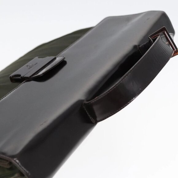 PRADA Business Bag Nylon Khaki Silver Auth bs16524 - Picture 7 of 16